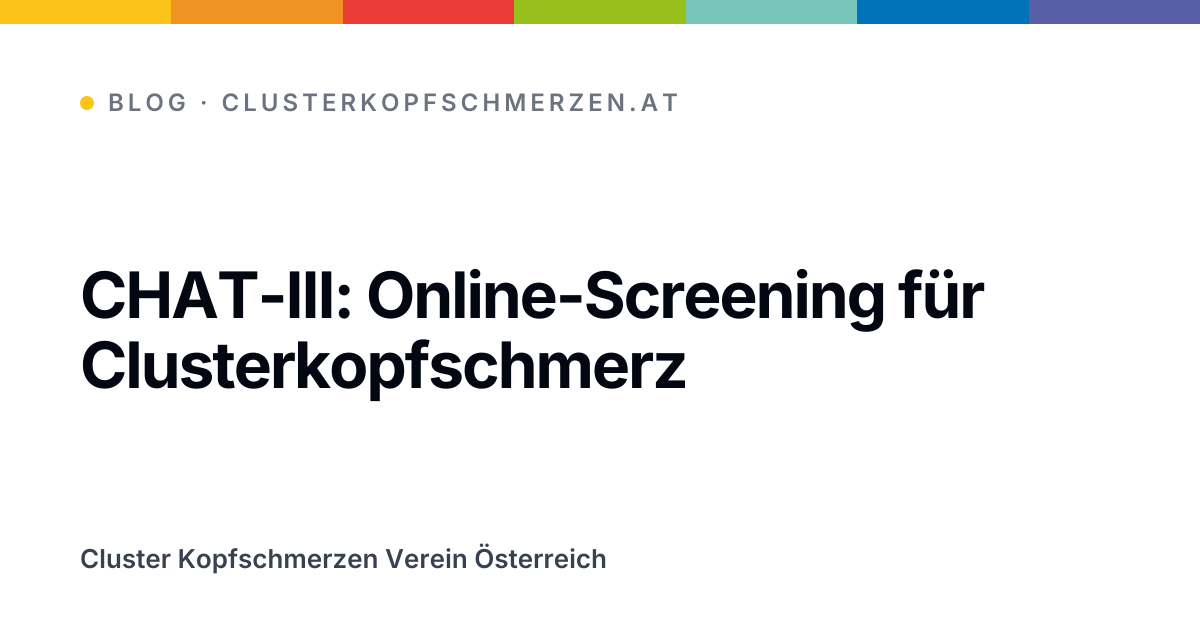 CHAT-III: Online-Screening für Clusterkopfschmerz